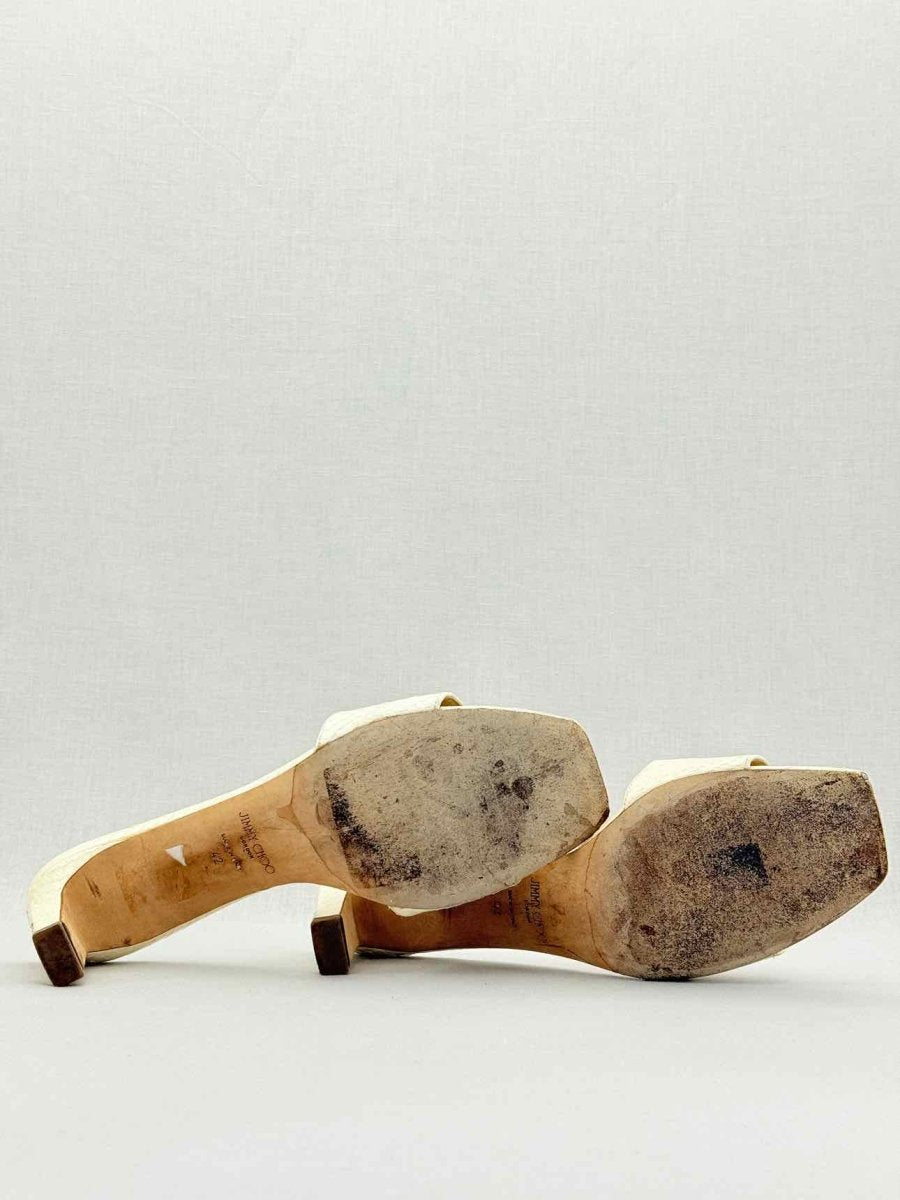 Pre - loved JIMMY CHOO K - Slide Cream Size EU 42 Mules at Reems Closet