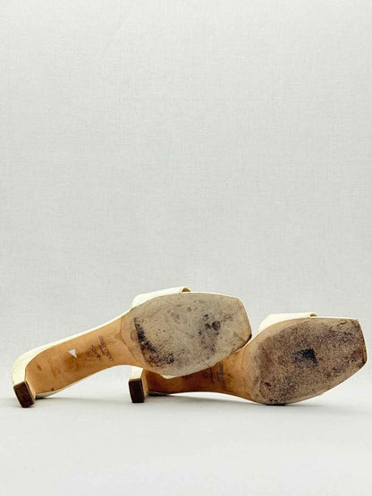 Pre - loved JIMMY CHOO K - Slide Cream Size EU 42 Mules at Reems Closet