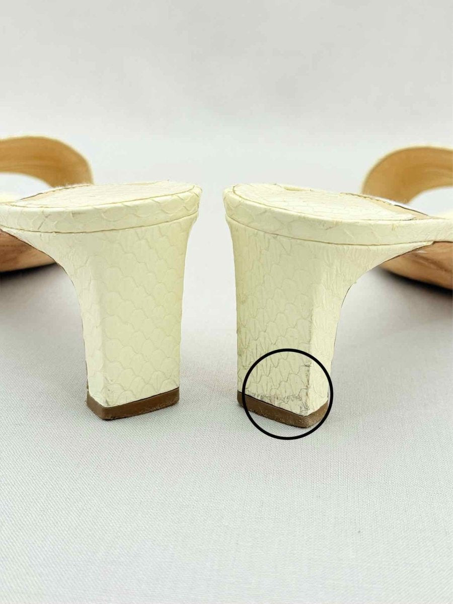 Pre - loved JIMMY CHOO K - Slide Cream Size EU 42 Mules at Reems Closet