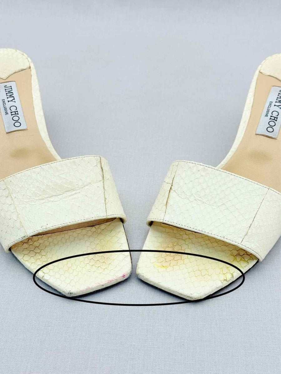 Pre - loved JIMMY CHOO K - Slide Cream Size EU 42 Mules at Reems Closet