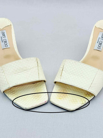 Pre - loved JIMMY CHOO K - Slide Cream Size EU 42 Mules at Reems Closet