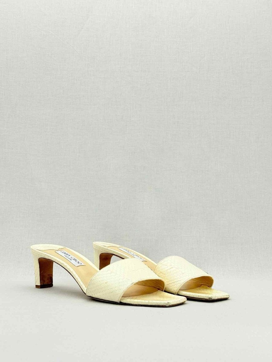 Pre - loved JIMMY CHOO K - Slide Cream Size EU 42 Mules at Reems Closet