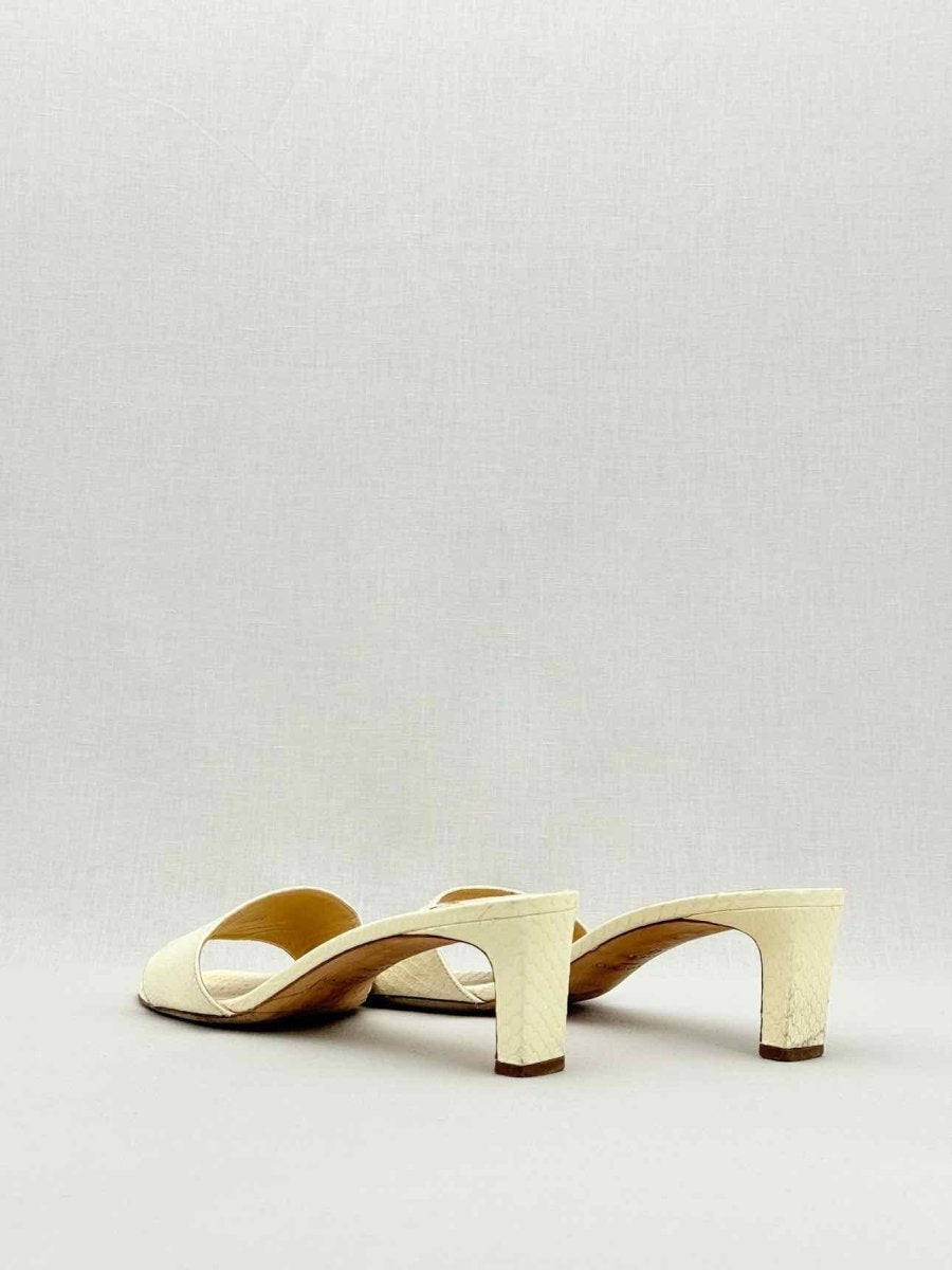 Pre - loved JIMMY CHOO K - Slide Cream Size EU 42 Mules at Reems Closet