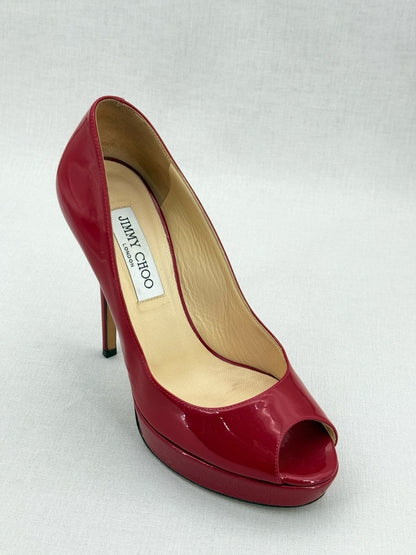 Pre - loved JIMMY CHOO Luna Red Size EU 38 Pumps at Reems Closet