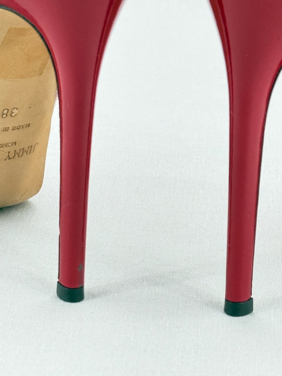 Pre - loved JIMMY CHOO Luna Red Size EU 38 Pumps at Reems Closet