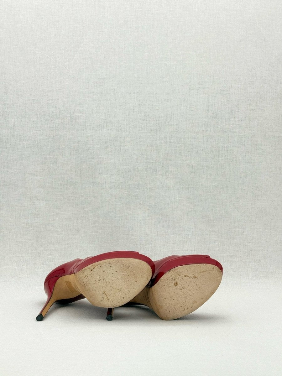 Pre - loved JIMMY CHOO Luna Red Size EU 38 Pumps at Reems Closet