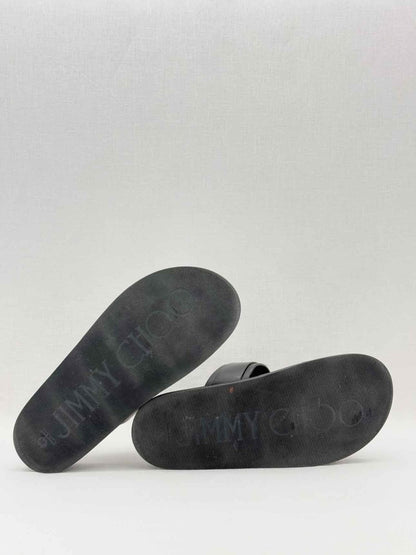 Pre - loved JIMMY CHOO Marga Black Size EU 39 Slides at Reems Closet