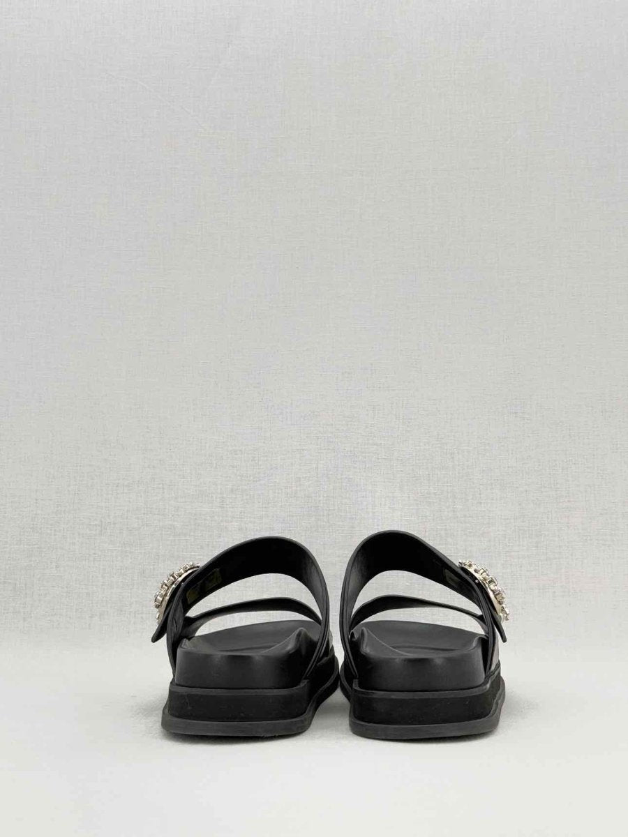 Pre - loved JIMMY CHOO Marga Black Size EU 39 Slides at Reems Closet