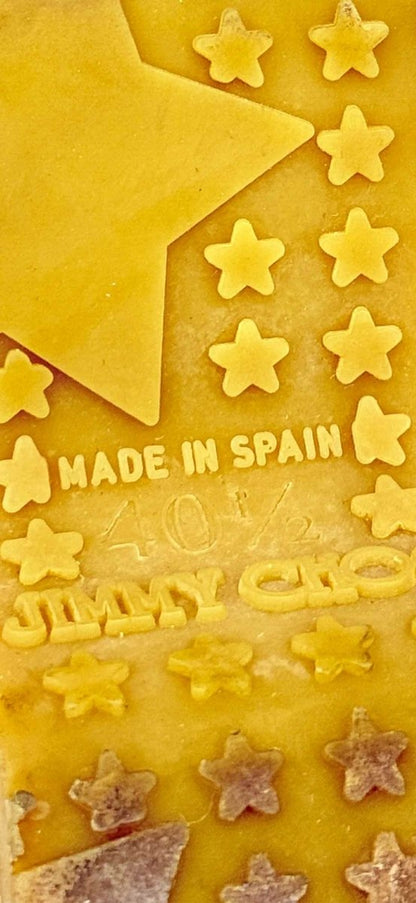 Pre - loved JIMMY CHOO Metallic Gold Size EU 40.5 Wedges at Reems Closet