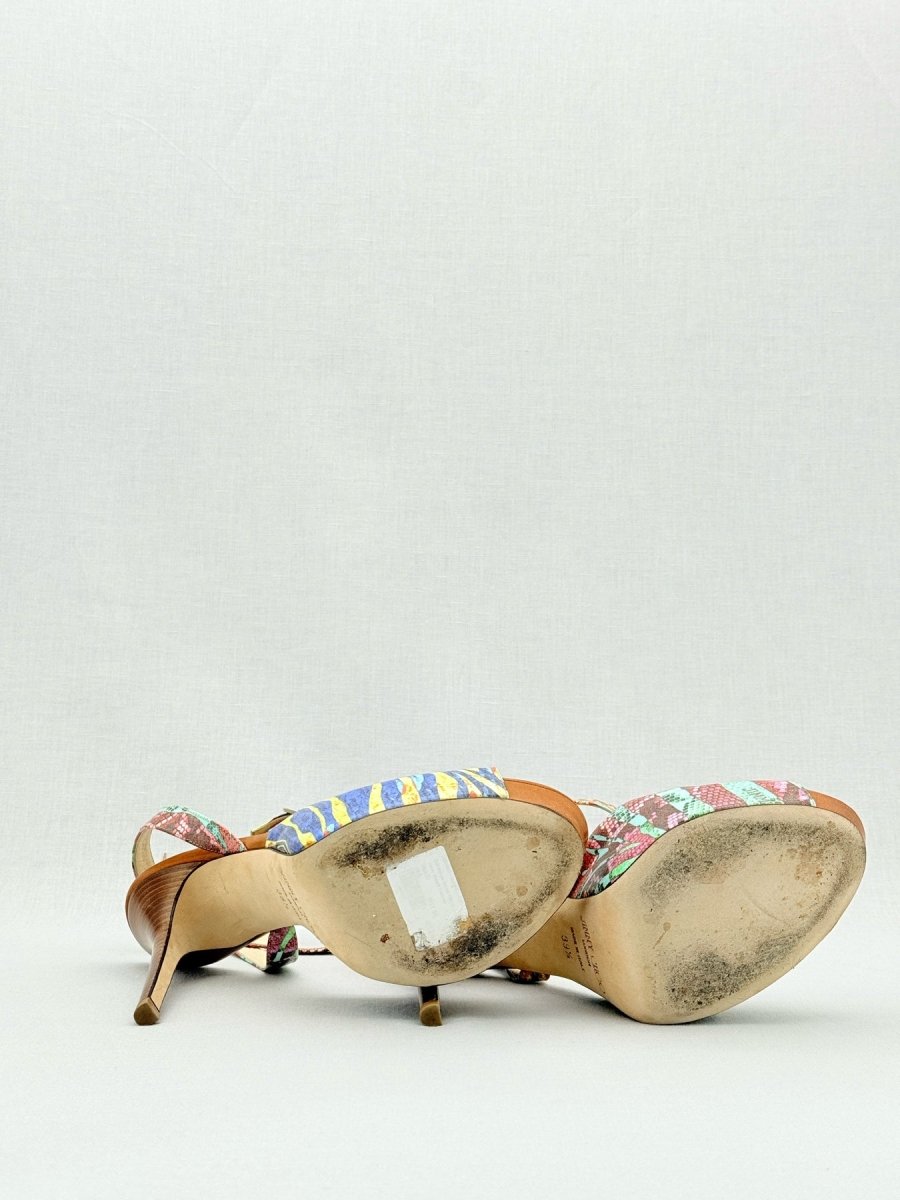 Pre - loved JIMMY CHOO Multicolor Size EU 39.5 Heeled Sandals at Reems Closet