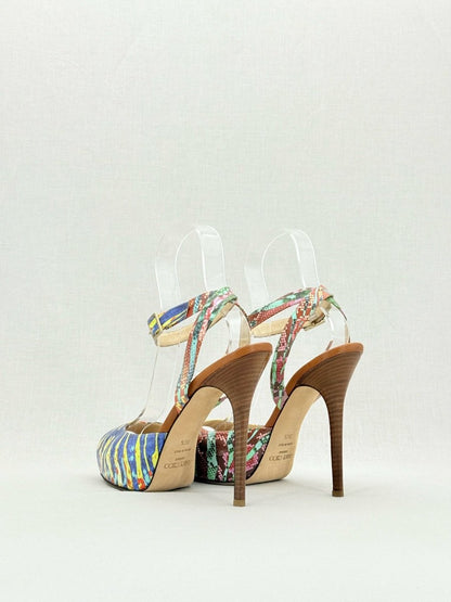 Pre - loved JIMMY CHOO Multicolor Size EU 39.5 Heeled Sandals at Reems Closet