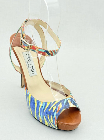 Pre - loved JIMMY CHOO Multicolor Size EU 39.5 Heeled Sandals at Reems Closet