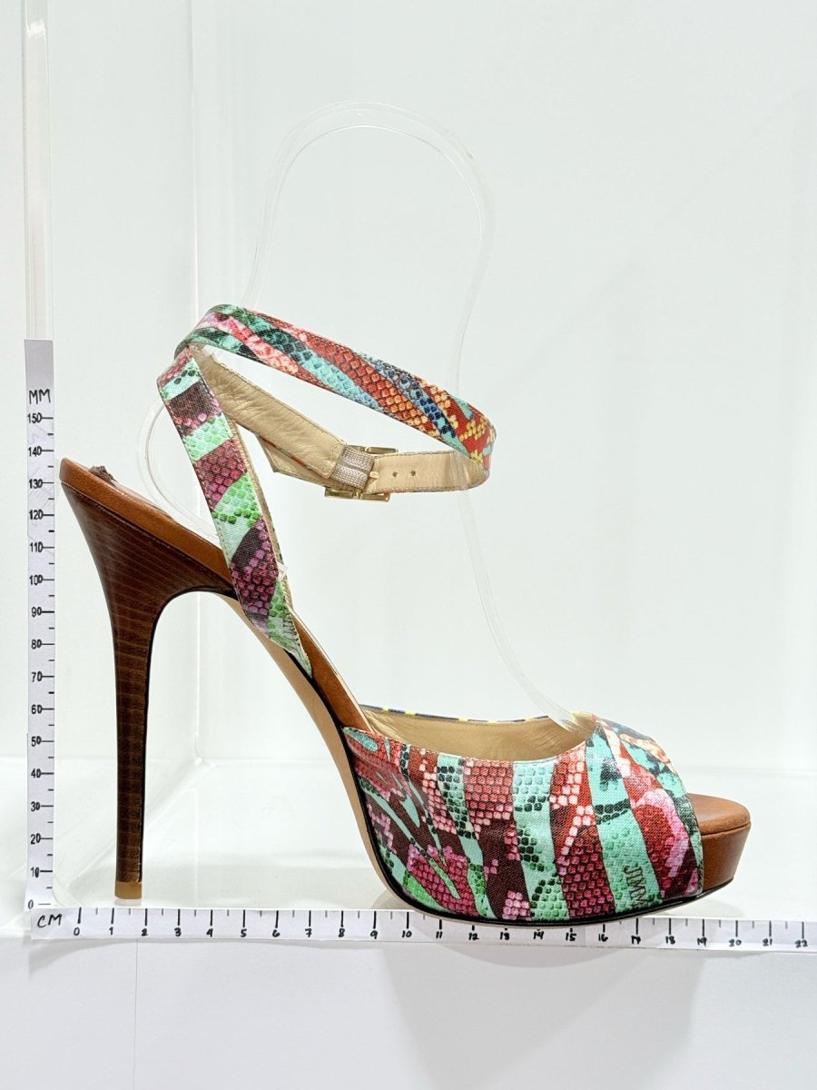 Pre - loved JIMMY CHOO Multicolor Size EU 39.5 Heeled Sandals at Reems Closet