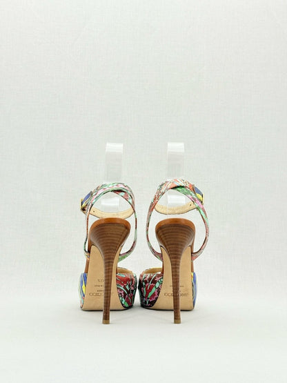 Pre - loved JIMMY CHOO Multicolor Size EU 39.5 Heeled Sandals at Reems Closet