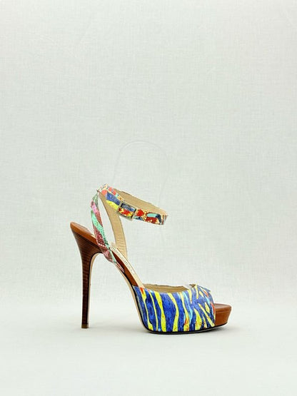 Pre - loved JIMMY CHOO Multicolor Size EU 39.5 Heeled Sandals at Reems Closet
