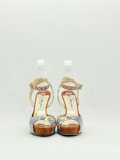 Pre - loved JIMMY CHOO Multicolor Size EU 39.5 Heeled Sandals at Reems Closet