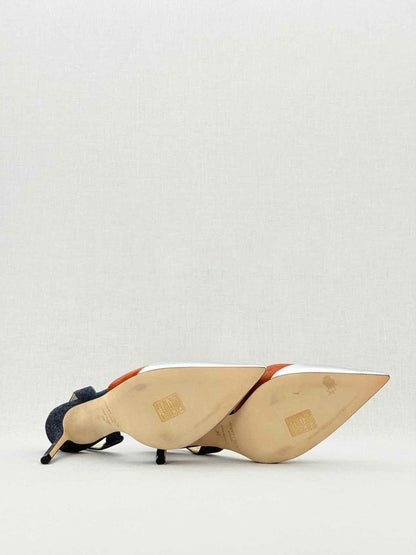 Pre - loved JIMMY CHOO multicolour metallic Size EU 38 Slingbacks at Reems Closet