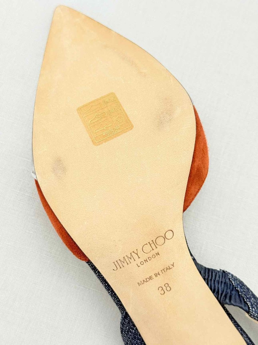 Pre - loved JIMMY CHOO multicolour metallic Size EU 38 Slingbacks at Reems Closet