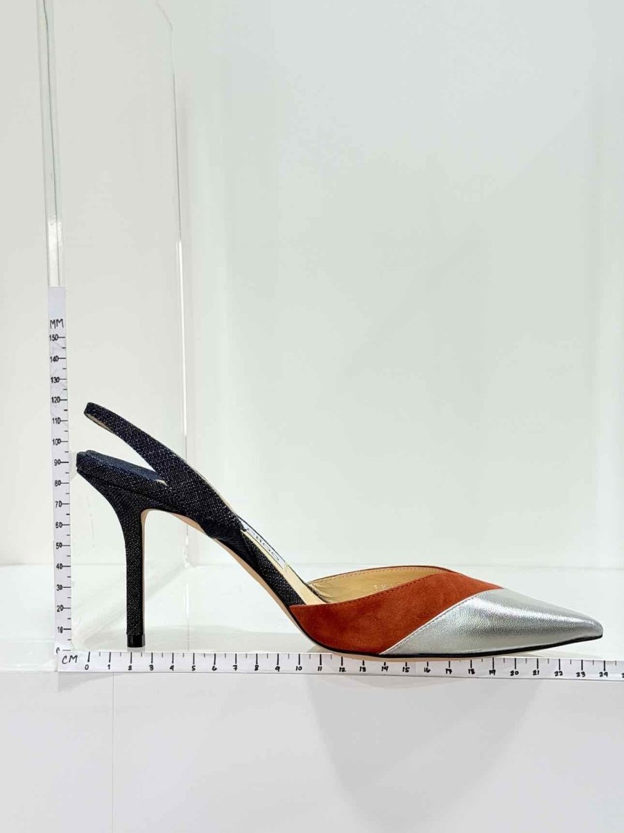 Pre - loved JIMMY CHOO multicolour metallic Size EU 38 Slingbacks at Reems Closet