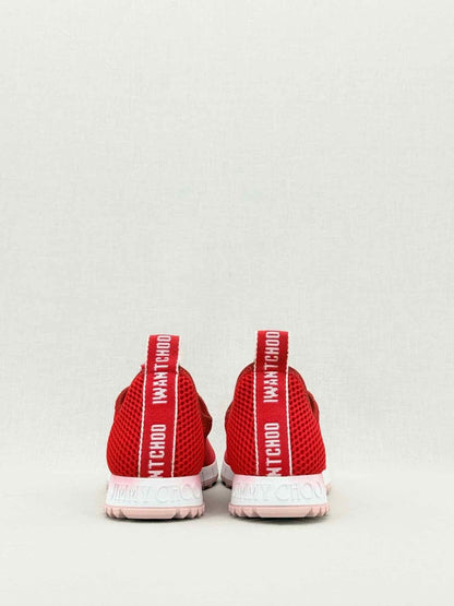 Pre - loved JIMMY CHOO Oakland Red Size EU 39.5 Sneakers at Reems Closet