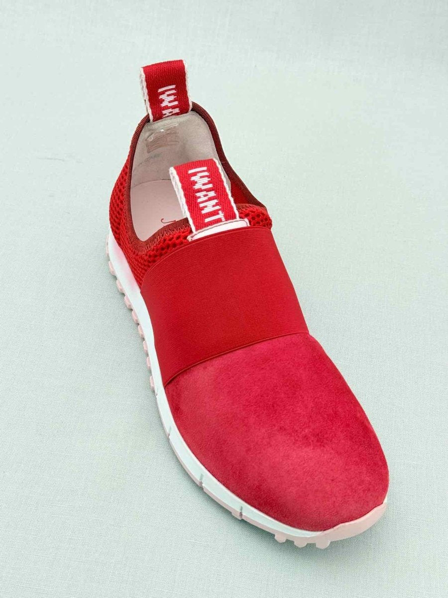 Pre - loved JIMMY CHOO Oakland Red Size EU 39.5 Sneakers at Reems Closet