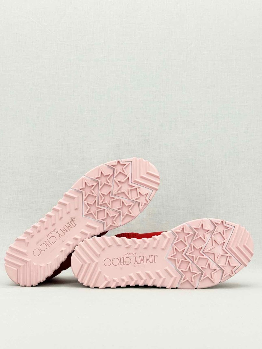 Pre - loved JIMMY CHOO Oakland Red Size EU 39.5 Sneakers at Reems Closet