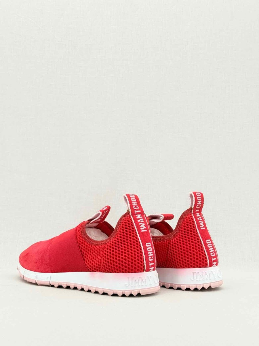 Pre - loved JIMMY CHOO Oakland Red Size EU 39.5 Sneakers at Reems Closet