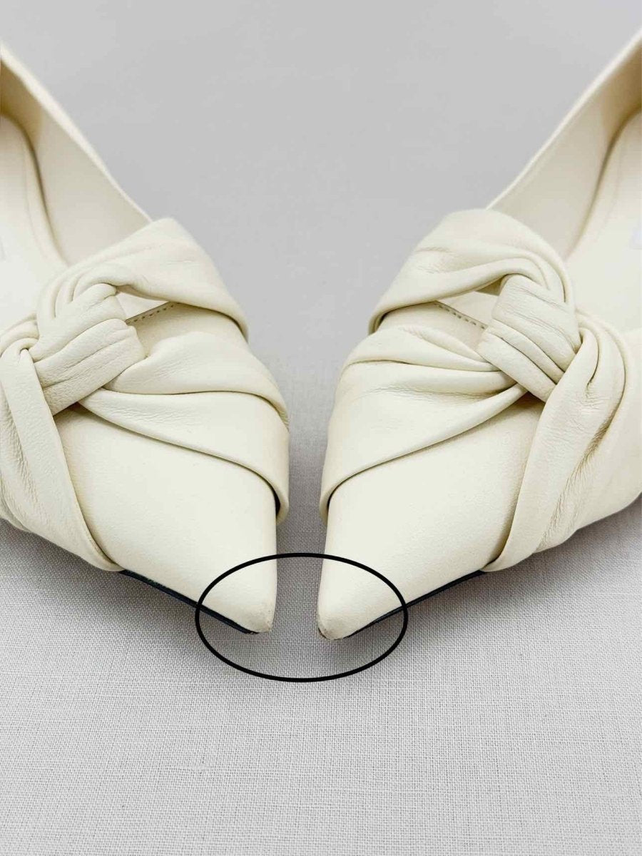 Pre - loved JIMMY CHOO Off - white Size EU 39.5 Ballet Flats at Reems Closet