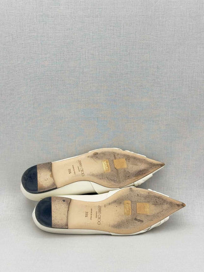 Pre - loved JIMMY CHOO Off - white Size EU 39.5 Ballet Flats at Reems Closet