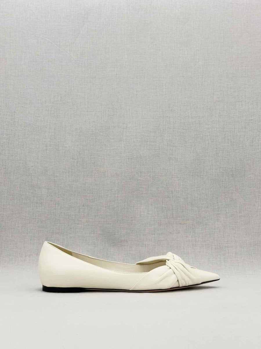 Pre - loved JIMMY CHOO Off - white Size EU 39.5 Ballet Flats at Reems Closet