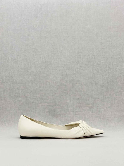 Pre - loved JIMMY CHOO Off - white Size EU 39.5 Ballet Flats at Reems Closet