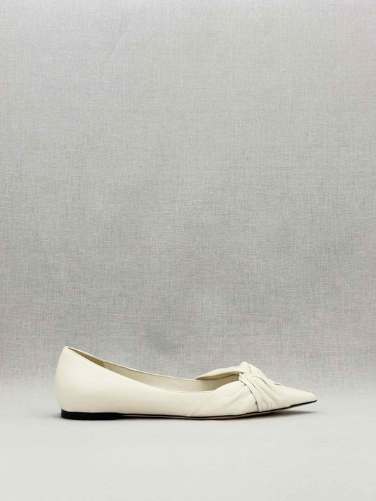 Pre - loved JIMMY CHOO Off - white Size EU 39.5 Ballet Flats at Reems Closet