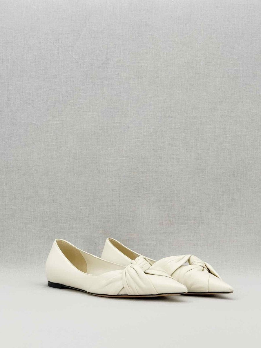 Pre - loved JIMMY CHOO Off - white Size EU 39.5 Ballet Flats at Reems Closet