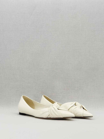Pre - loved JIMMY CHOO Off - white Size EU 39.5 Ballet Flats at Reems Closet