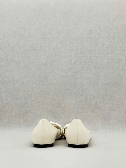 Pre - loved JIMMY CHOO Off - white Size EU 39.5 Ballet Flats at Reems Closet