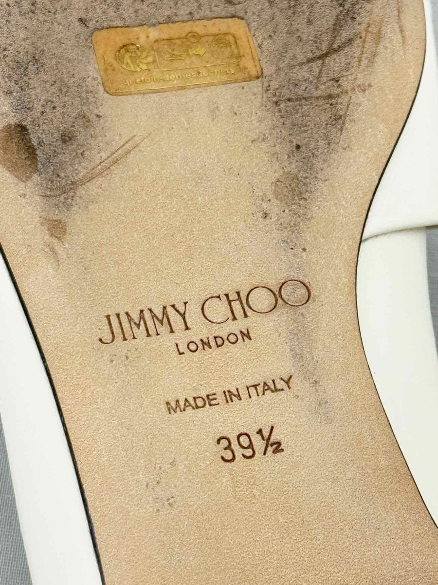 Pre - loved JIMMY CHOO Off - white Size EU 39.5 Ballet Flats at Reems Closet