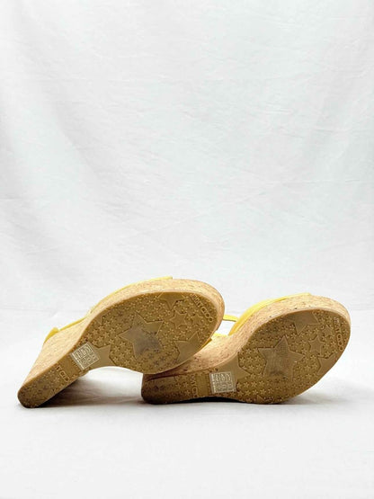 Pre - loved JIMMY CHOO Pania Yellow Size EU 39.5 Heeled Sandals at Reems Closet