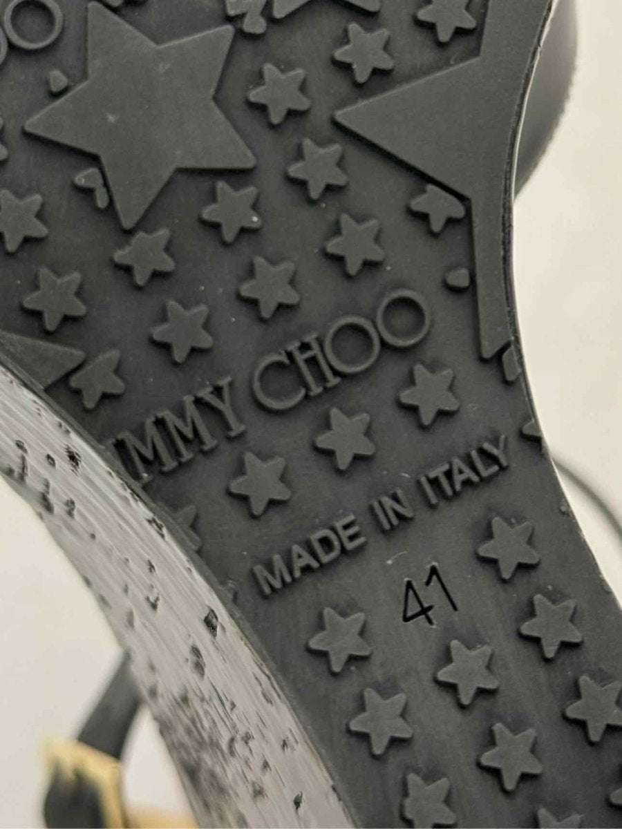 Pre - loved JIMMY CHOO Pela Black Size EU 41 Wedges at Reems Closet