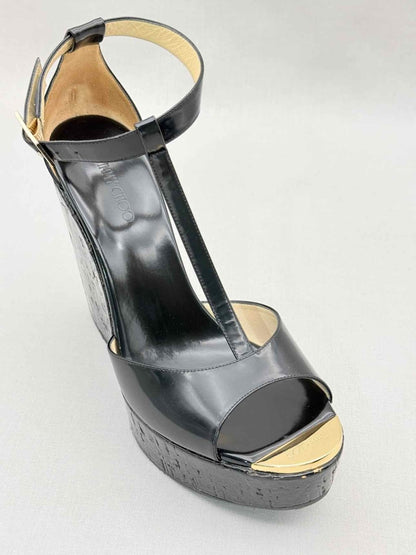 Pre - loved JIMMY CHOO Pela Black Size EU 41 Wedges at Reems Closet