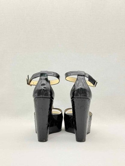 Pre - loved JIMMY CHOO Pela Black Size EU 41 Wedges at Reems Closet