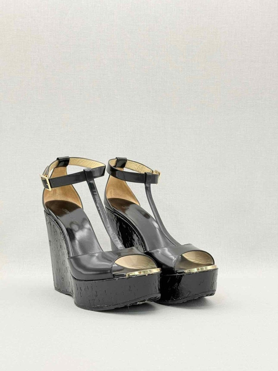Pre - loved JIMMY CHOO Pela Black Size EU 41 Wedges at Reems Closet