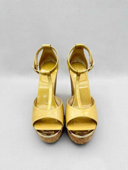 Pre - loved JIMMY CHOO Pela Yellow Size EU 41 Wedges at Reems Closet