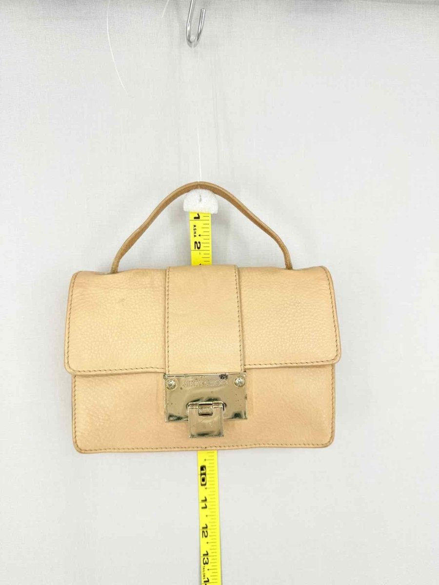 Pre - loved JIMMY CHOO Rebel Beige Top Handle at Reems Closet