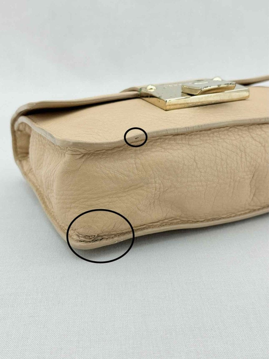 Pre - loved JIMMY CHOO Rebel Beige Top Handle at Reems Closet