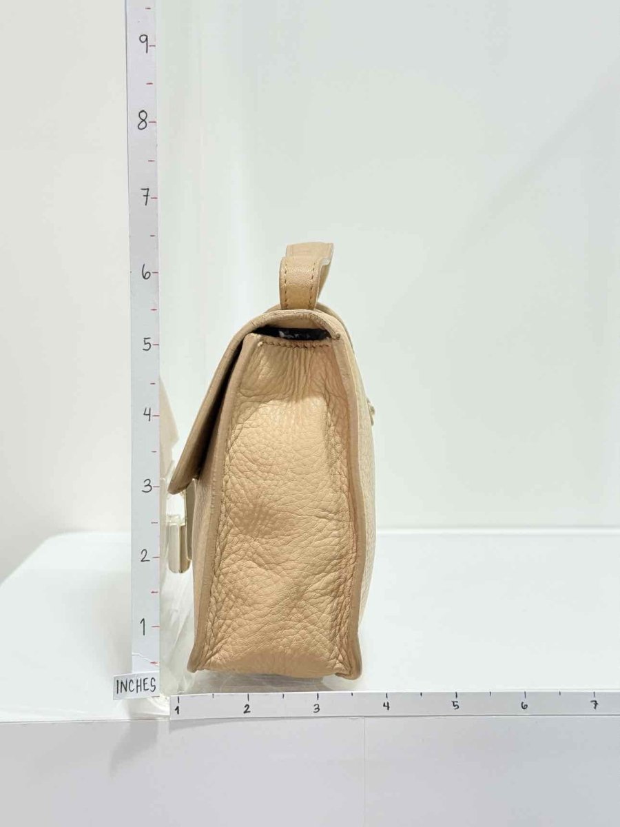 Pre - loved JIMMY CHOO Rebel Beige Top Handle at Reems Closet