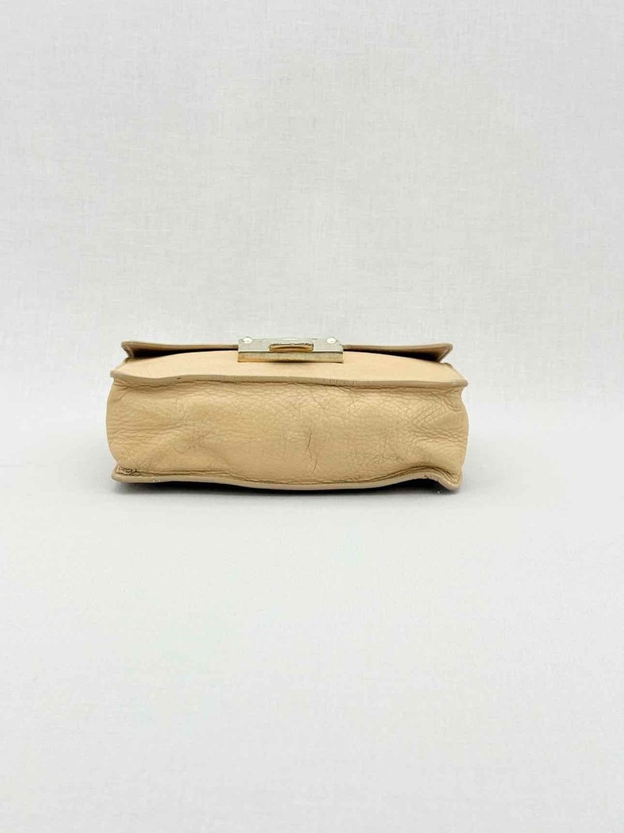 Pre - loved JIMMY CHOO Rebel Beige Top Handle at Reems Closet