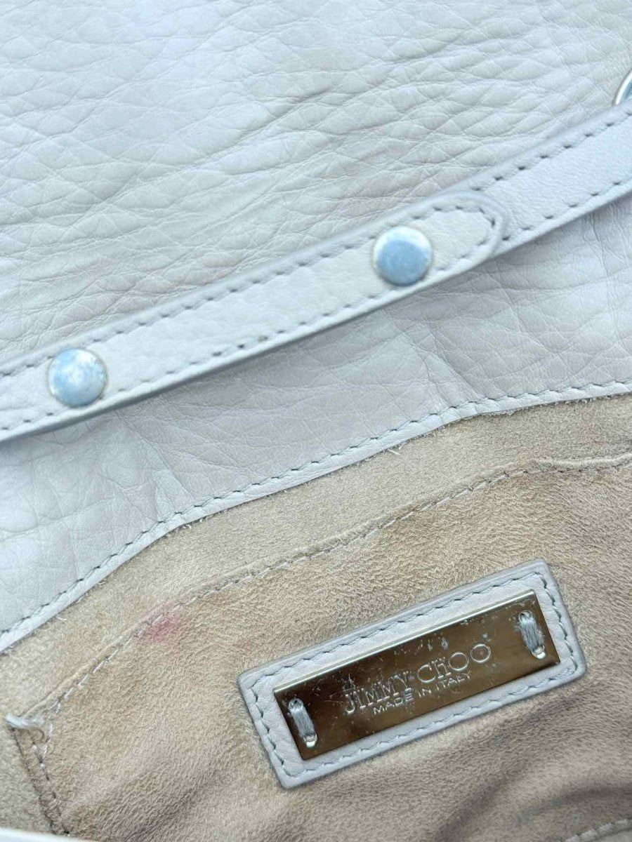 Pre - loved JIMMY CHOO Rebel Beige Top Handle at Reems Closet