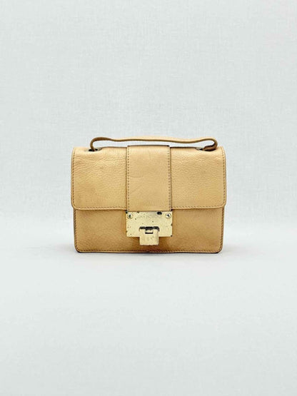 Pre - loved JIMMY CHOO Rebel Beige Top Handle at Reems Closet
