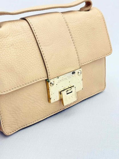 Pre - loved JIMMY CHOO Rebel Beige Top Handle at Reems Closet
