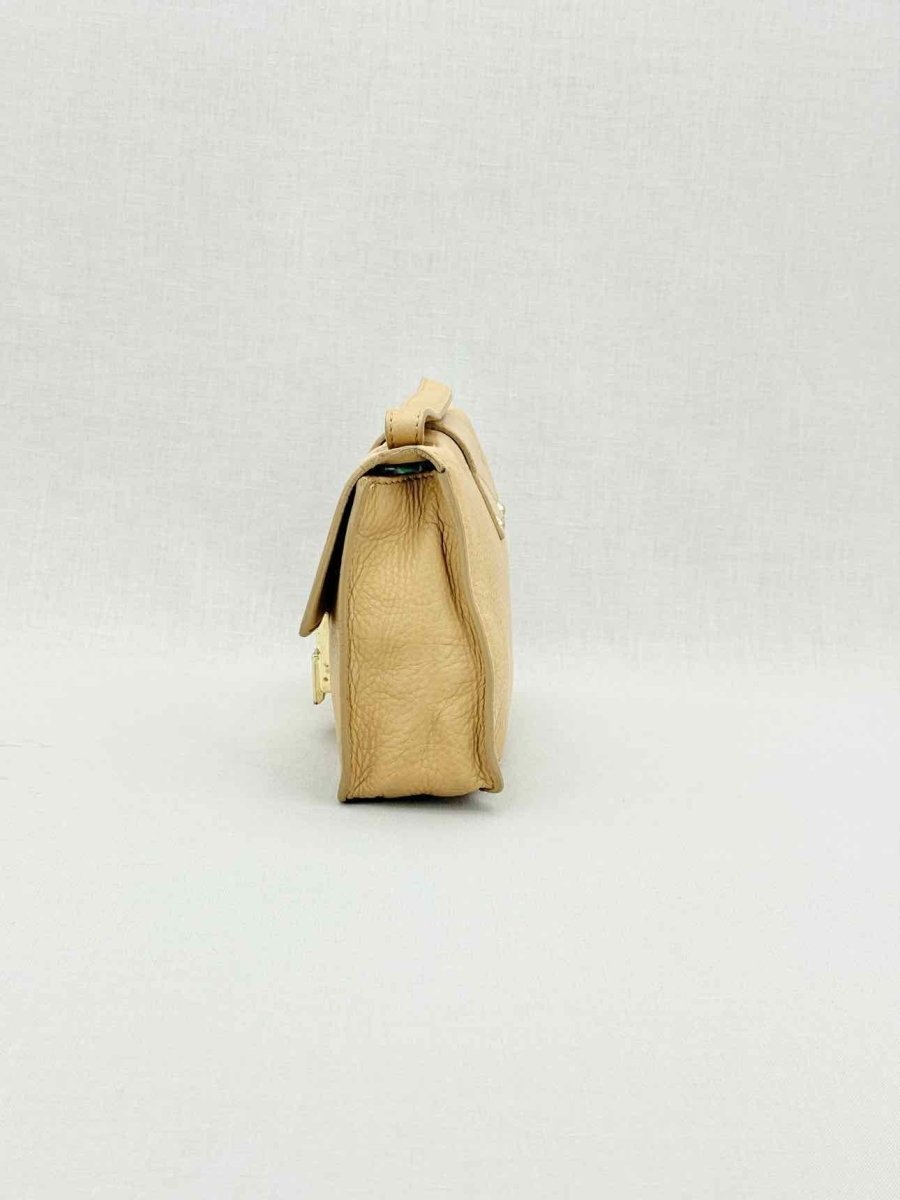 Pre - loved JIMMY CHOO Rebel Beige Top Handle at Reems Closet